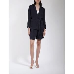 THEORY Elastic Back Washed Twill Belted Jacket Blazer Machine Washable 12 $425
